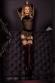 Collant nero/beige con ricami. Art. 300