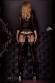 Collant nero/beige con ricami. Art. 302