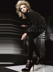 Leggings neri con inserto a rete. Art. 021