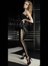 Leggings neri con stringhe irregolari. Art. 040