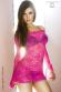 Chemise in pizzo a maniche lunghe.