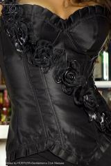 CHILIROSE: satin bodice with a row of roses.