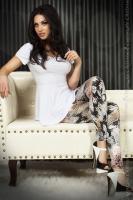 Leggings pitonati rosa/nero.