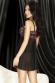 Babydoll in microrete con fascia in pizzo.