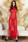 Neglig in pizzo con spacchi. Rosso.