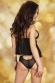 Top e slip in microrete con pendente. Nero