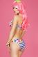 Bikini floreale con reggiseno a fascia.
