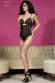 Body in tulle e pizzo con ciondolo.