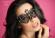 Maschera filigranata con strass. Mod. 3755