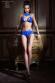 Completino intimo 2 pezzi in pizzo con stringhe. Blu.