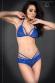 Completino intimo 2 pezzi in pizzo con stringhe. Blu.
