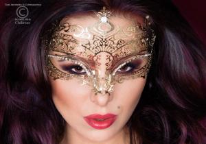 Maschera filigranata con strass. Mod. 3805