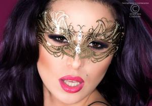 Maschera filigranata con strass. Mod. 3806