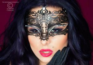 Maschera filigranata con strass. Mod. 3807