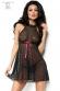 Babydoll in tulle con cuori ricamati.