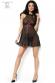 Babydoll in tulle con cuori ricamati.