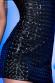 Abbigliamento sexy: mini abito effetto 3D. Nero
