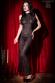 Neglig lunga in pizzo con tanga.
