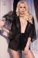 Vestaglia in tulle e pizzo. Nero
