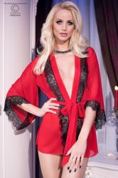 Vestaglia in tulle e pizzo. Rosso