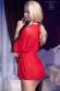 Vestaglia in tulle e pizzo. Rosso