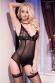 Guepiere in tulle e pizzo con reggicalze.