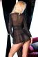 Babydoll in tulle e pizzo con maniche.