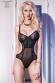 Body in tulle e pizzo con gancetti.