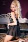 Babydoll in tulle con coppe in pizzo e ricami in lurex.