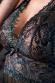 Babydoll in tulle e pizzo con ricami in lurex.
