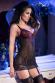 Chemise in tulle e pizzo con reggicalze.
