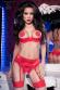 Set 3 pz. reggiseno, reggicalze e perizoma rosso.