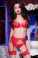 Set 3 pezzi in pizzo. Rosso