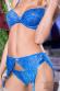 Set 3 pezzi in pizzo. Blu