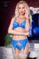 Set 3 pezzi in pizzo. Blu