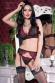 Bralette set 3 pezzi in pizzo. Nero/rosa scuro