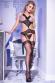 Set intimo 4 pezzi con calze e gemme adesive per il seno.