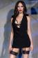 Completo intimo 2 pezzi in pizzo con giarrettiere incorporate. Nero