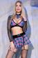 Set sexy studentessa 5 pezzi con calze ed occhiali.