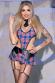 Set 5 pezzi schoolgirl con calze ed occhiali.