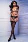 Intimo 2 pezzi in tulle leopardato + calze.
