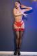 Slip aperti in similpelle con doppi fianchetti. Rosso