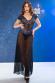 Neglig in tulle con inserti in pizzo nero/blu.