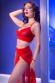 Set 3 pezzi in tulle con catene dorate removibili. Rosso