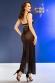Neglig in tulle e pizzo con stringatura posteriore.