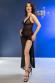 Neglig in tulle e pizzo con stringatura posteriore.