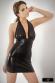 Vestito in tessuto lucido e tulle.