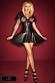 Vestito lucido effetto bagnato con inserti in tulle.