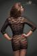 Vestito nero in pizzo e tulle.