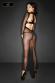 Vestito lungo in tulle con ricami e perline.